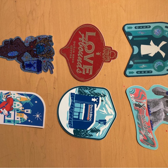Lot of 12 Rare Hard to find Arizona Dutch Bros Christmas, Halloween stickers - Picture 4 of 4